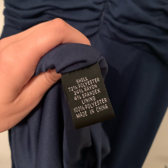Navy High Neck Cocktail Dress